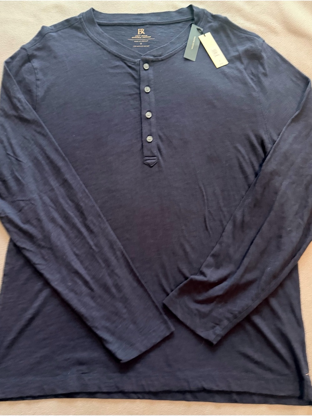 Banana Republic - Navy Blue - Men's - Large - Long Sleeve Soft Wash Shirt